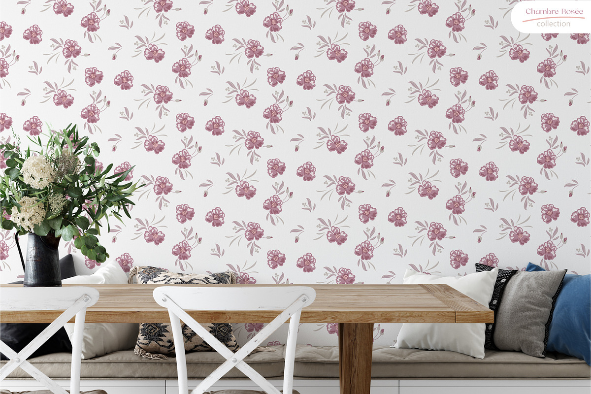 Chambre Rosée - Seamless Patterns, a Pattern Graphic by InaCorart (Photo 3 of 8)