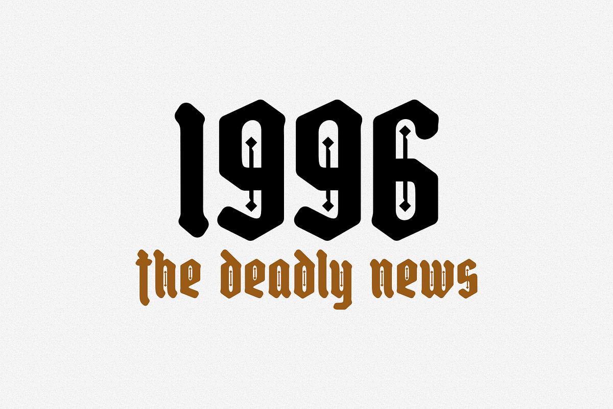 High Nobiety Modern Blackletter Font, a Blackletter Font by Maulana Creative (Photo 2 of 8)