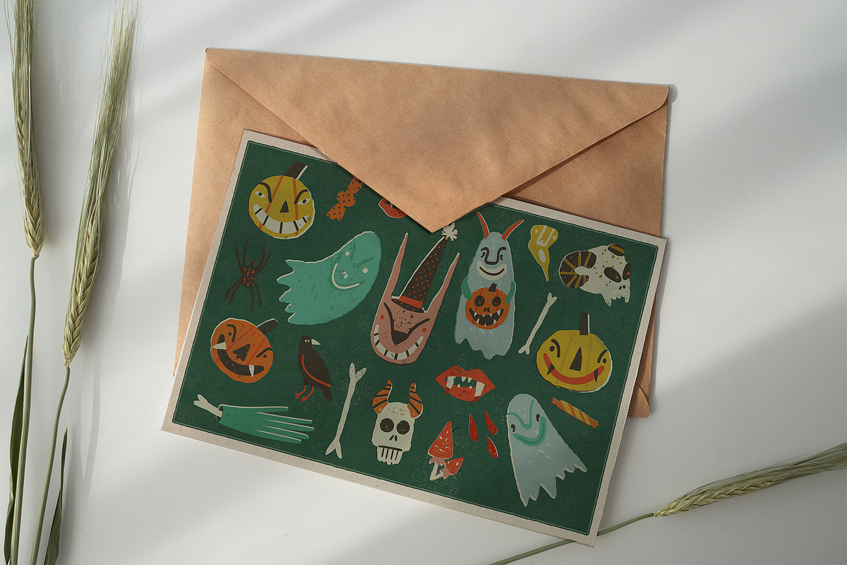 Retro Halloween clipart set, a Seasonal Illustration by Paper Cherry (Photo 17 of 27)