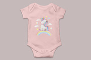 Watercolor Cute Rainbow Unicorns, a Decorative Illustration by Elena Medvedeva (Thumbnail 5 of 6)