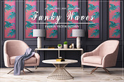 Funky Waves | Vector Pattern, a Pattern Graphic by AALofts Design (Thumbnail 1 of 8)