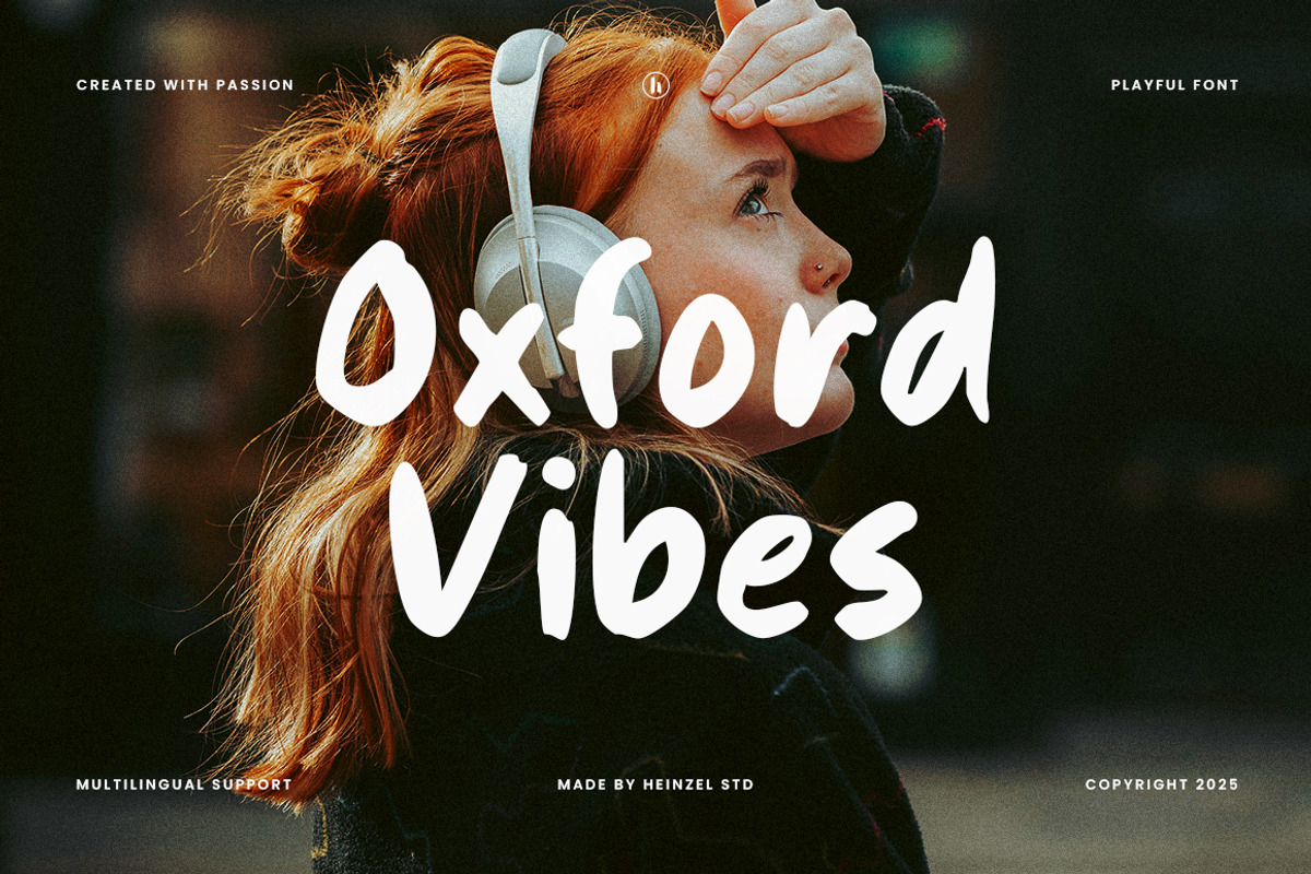 Oxford Vibes Playful Font, a Handwritten Font by Heinzel Std (Photo 1 of 12)
