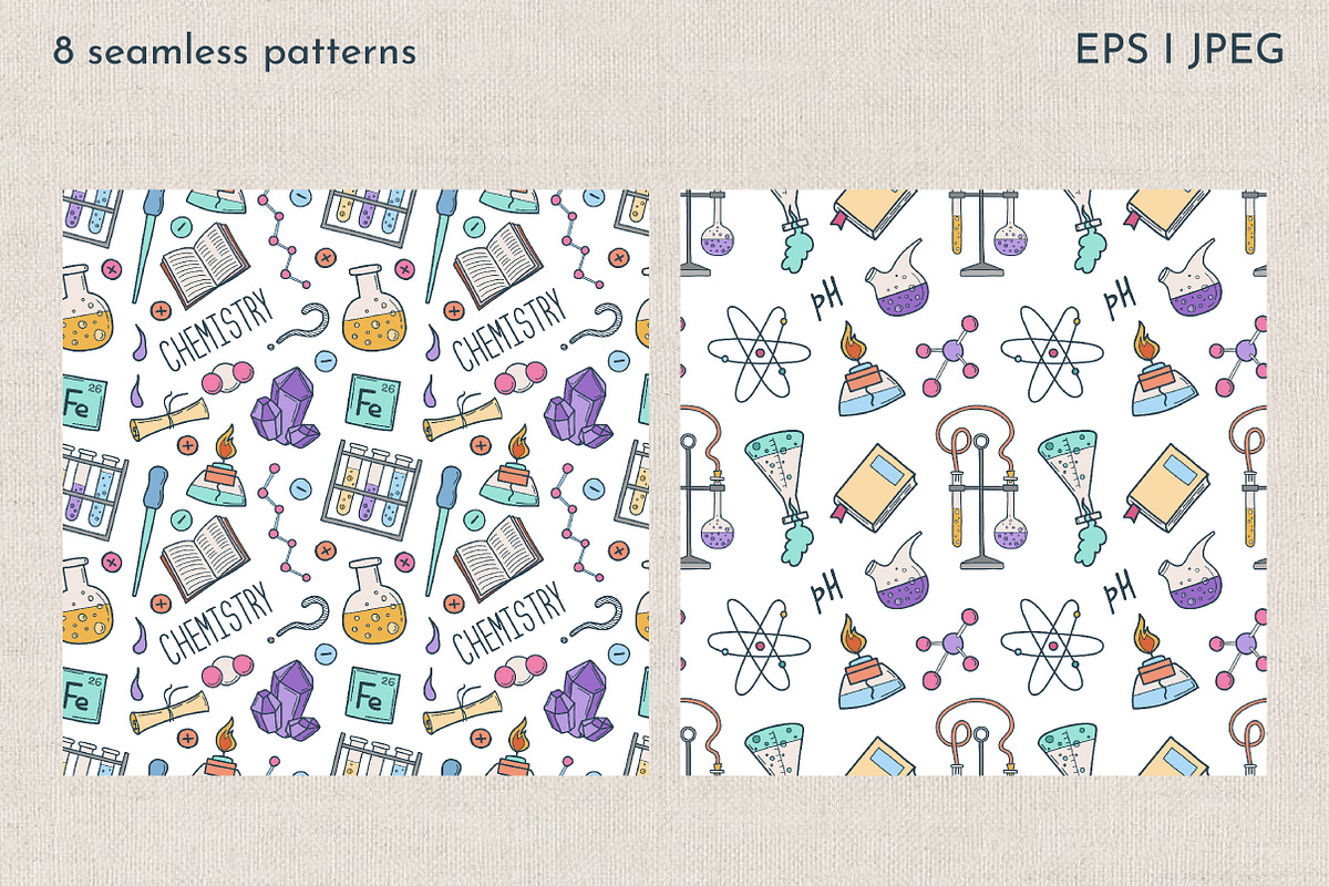 Chemistry Hand drawn Doodle Set, an Education Illustration by KathrineWatercolor (Photo 5 of 6)