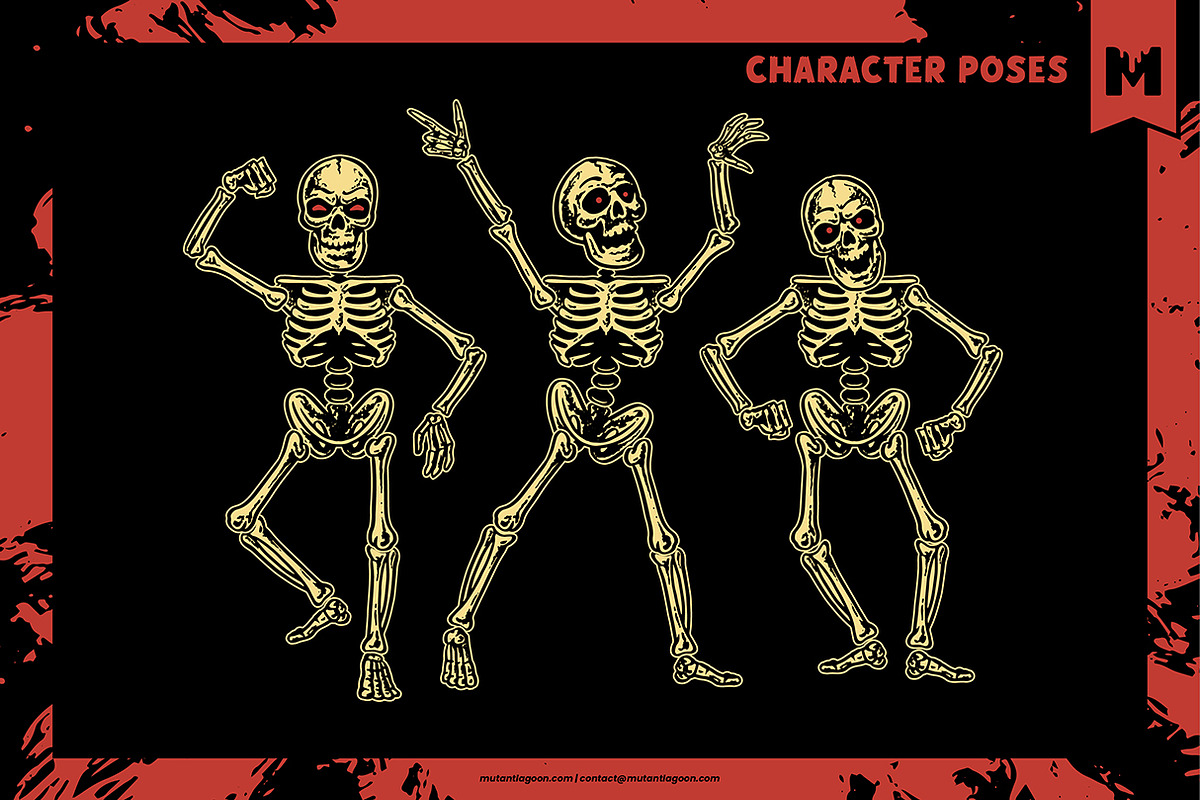 Skeleton Character Creator Kit, a Branding & Logo Template by Mutant Lagoon (Photo 8 of 12)