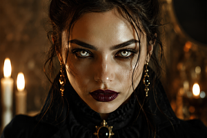 Gothic Woman Black Victorian Dress, a Person Photo by Hamza067