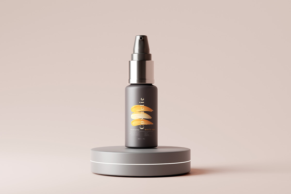 Dark Plastic Cosmetic Mockup Bundle, a Cups & Container Mockup by pmvch (Photo 83 of 111)
