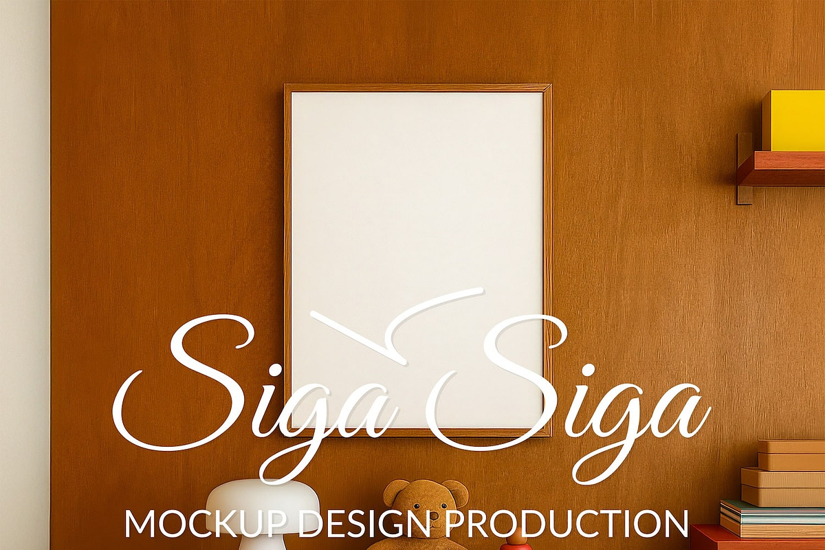 Nurcery  mockup in Mid-Century Style, a Product Mockup by SigaSigaMockup (Photo 4 of 5)