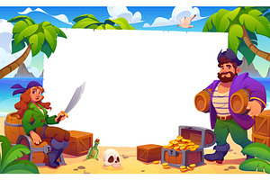 Cartoon pirate characters, a Person Illustration by Vector Tradition