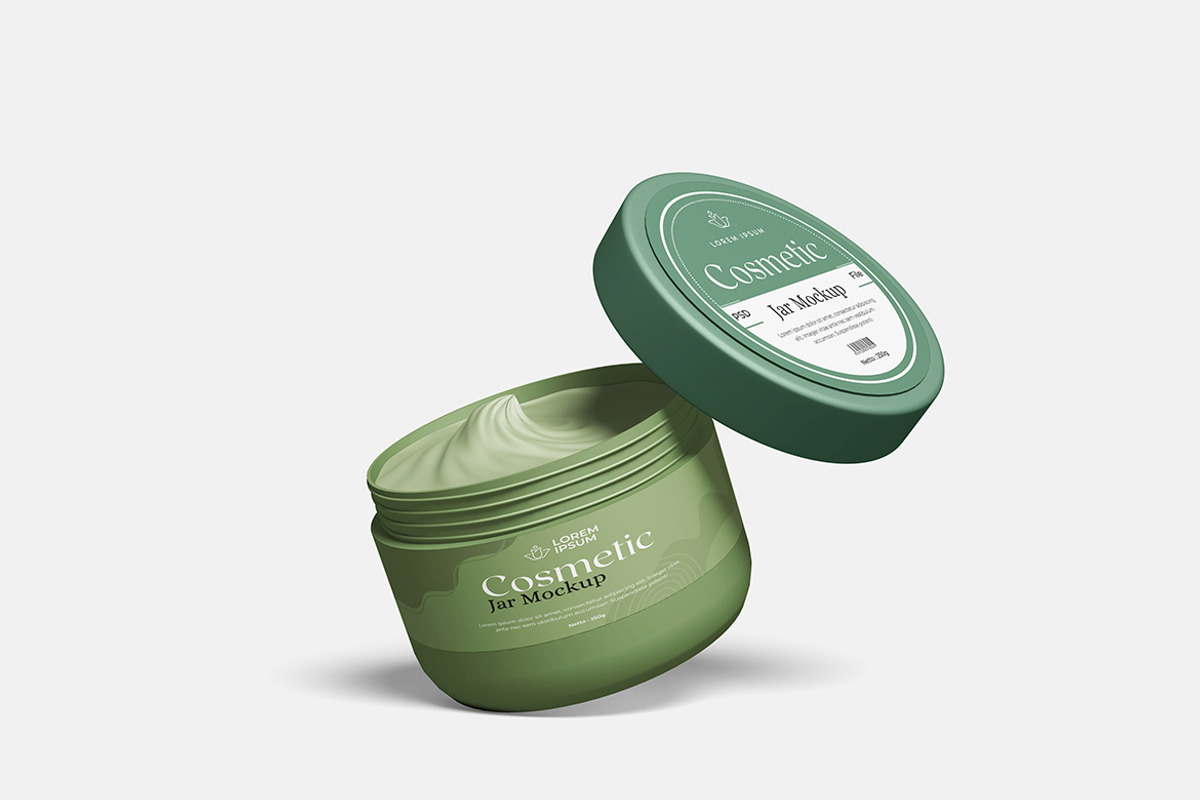 Cosmetic Jar Mockup, a Packaging Mockup by Indah (Photo 4 of 6)