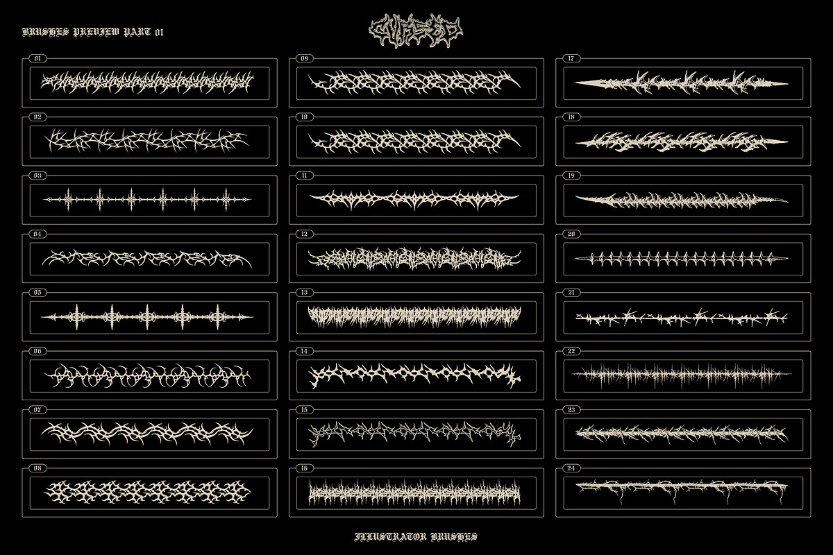 Cursed Illustrator Brushes, a Brush Add-On by MiksKS (Photo 16 of 24)