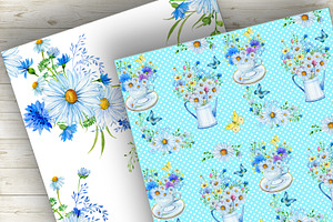 Daisy Patterns Seamless Floral Paper