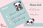 Panda Themed Printable Memo Notepad, a Graphic by Dori Debreceni draws (Thumbnail 2 of 2)