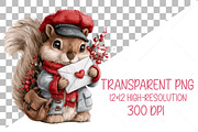 Cute Woodland Postman Animals, a Seasonal Illustration by Canvas Craft (Thumbnail 2 of 10)