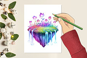 Dreamy Watercolor Creations Clipart, an Illustration by RobertsArt (Thumbnail 5 of 7)