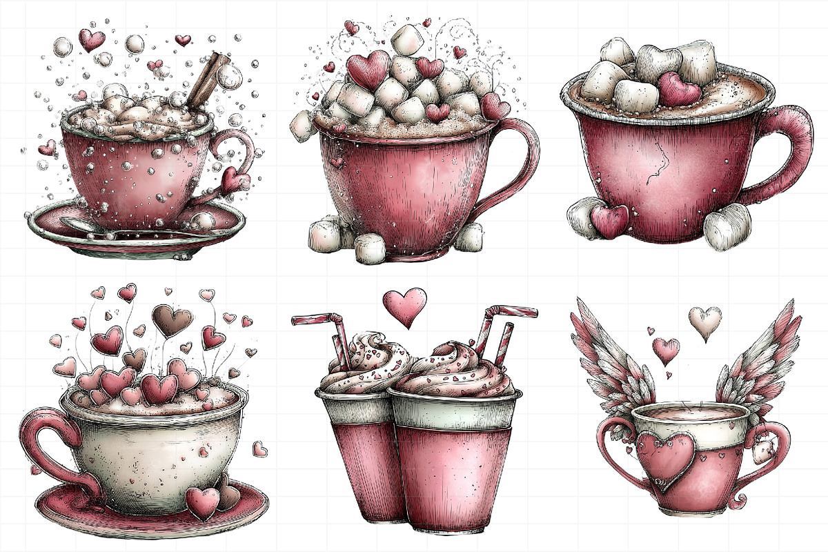 Valentine Vibes Cocoa Clipart, an Illustration by Daily.Designs (Photo 3 of 7)