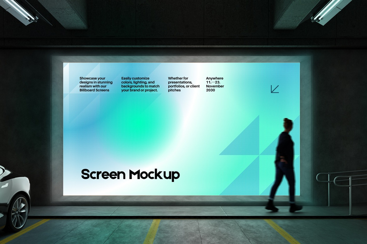 Digital Screen Advertising Mockup, an Advertising Mockup by PixelPiknik (Photo 3 of 5)