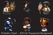 Juneteenth Black Boys PNG Clipart, an Illustration by RobertsArt (Thumbnail 3 of 7)