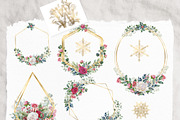 Watercolor floral Christmas pack, a Decorative Illustration by WonderWonder (Thumbnail 2 of 20)