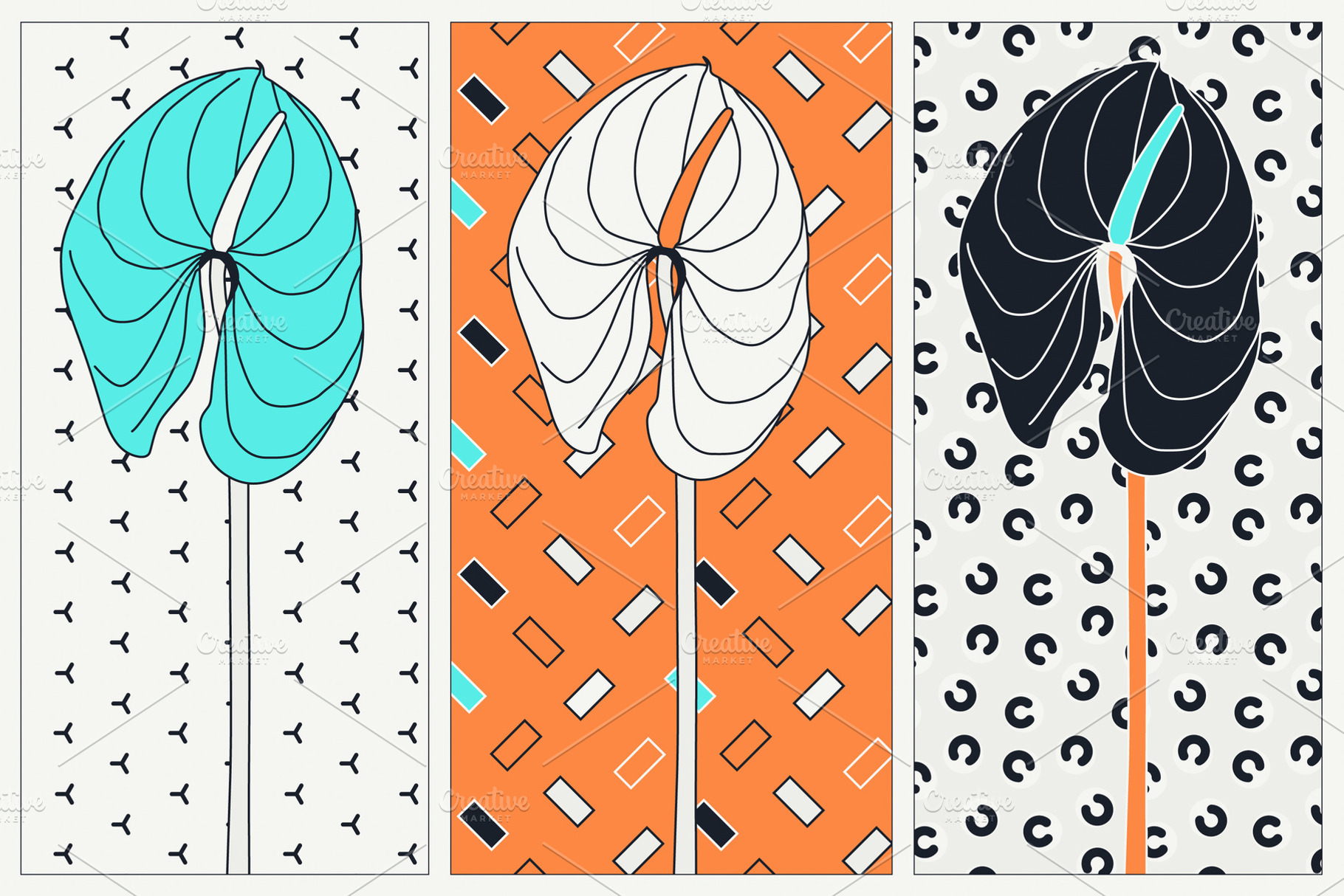 Fashion  flowers illustration. Comic collage set. Trendy  retro, a Person Photo by Jenya Porechenskaya