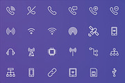 Network and Communication Line Icons, a Solid Icon by FlatLineIcons (Thumbnail 3 of 4)