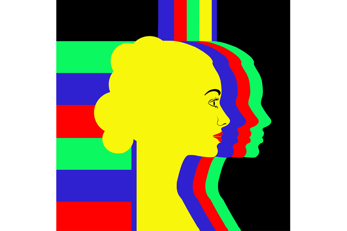 Silhouette of a Woman with Rainbow, a Background Graphic by Sharon Schwalbe (Photo 6 of 6)