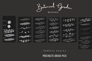 Procreate Garden Leaves Brush Pack