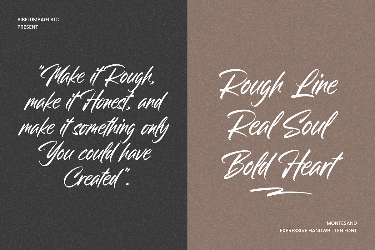 Montesand - Handwritten Font, a Handwritten Font by Sibelumpagi Studio (Photo 2 of 10)