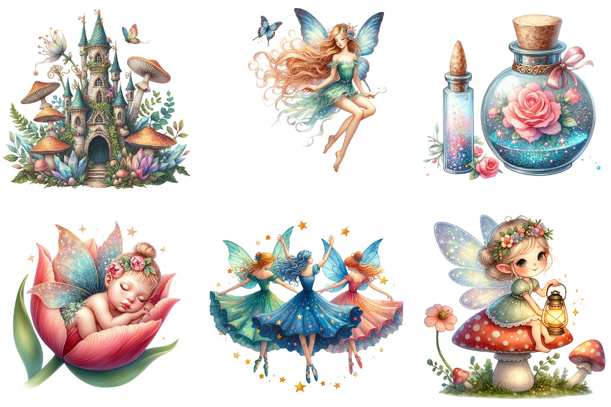 Fairytale Fairy Clipart, an Illustration by DreamArtGraphic (Photo 3 of 5)