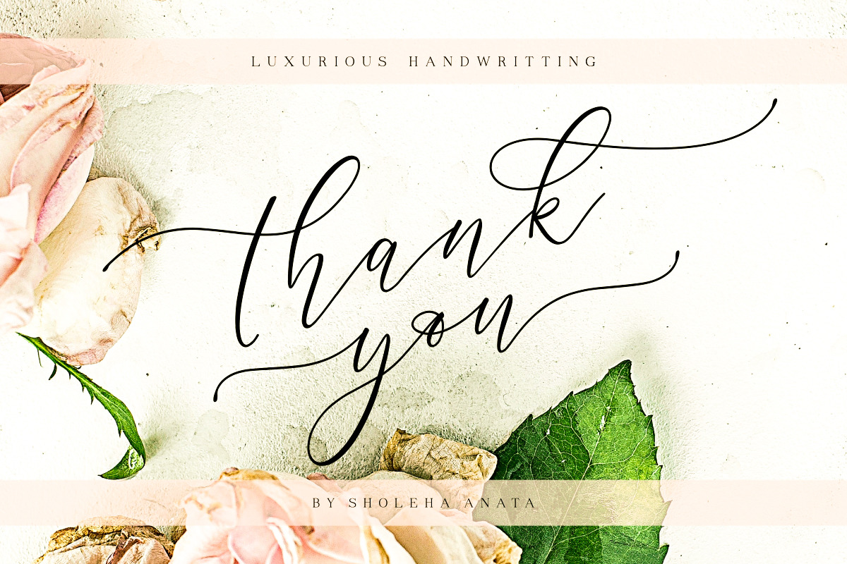 Sale 30% // Cintha Elegant Script, a Script Font by Anatadesign (Photo 15 of 15)