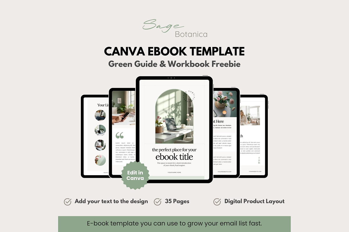 Canva Sage eBook Lead Magnet, a Marketing Template by Hayley's Digital Hub (Photo 1 of 10)