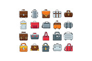 Collection of travel luggage bags, an Object Graphic by pikepicture (Thumbnail 1 of 3)
