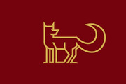 Red Fox Line Art Logo, a Branding & Logo Template by ashenterprise (Thumbnail 1 of 5)
