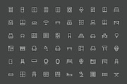 100 Furniture Home Appliances Icons, an Outline Icon by FlatLineIcons (Thumbnail 2 of 3)