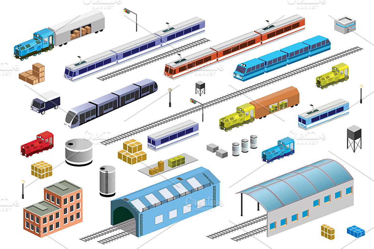 Bundle isometric city, a Work Illustration by AlexZeL (Photo 4 of 15)