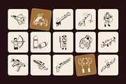 Animated Weapon Drawing Art Set, an Outline Icon by Vectors Market (Thumbnail 3 of 5)
