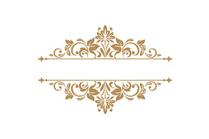 Vintage gold frame on a white, a Decorative Illustration by RODINA