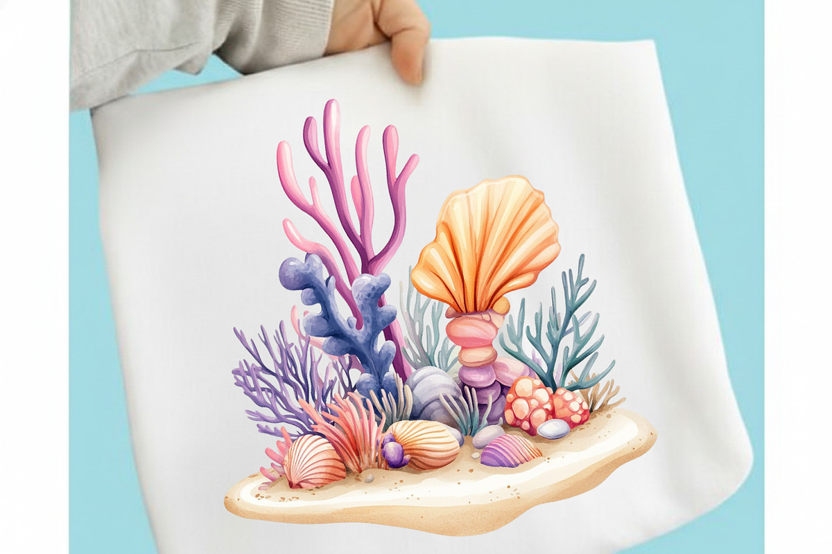Cute sea world Mermaid clipart, an Illustration by designcity5 (Photo 5 of 5)