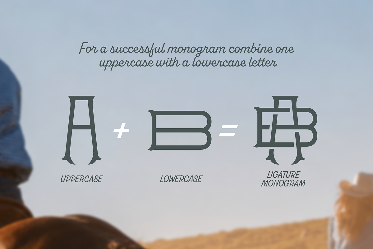 Western Monogram Font Bundle, a Serif Font by Headfonts (Photo 3 of 10)