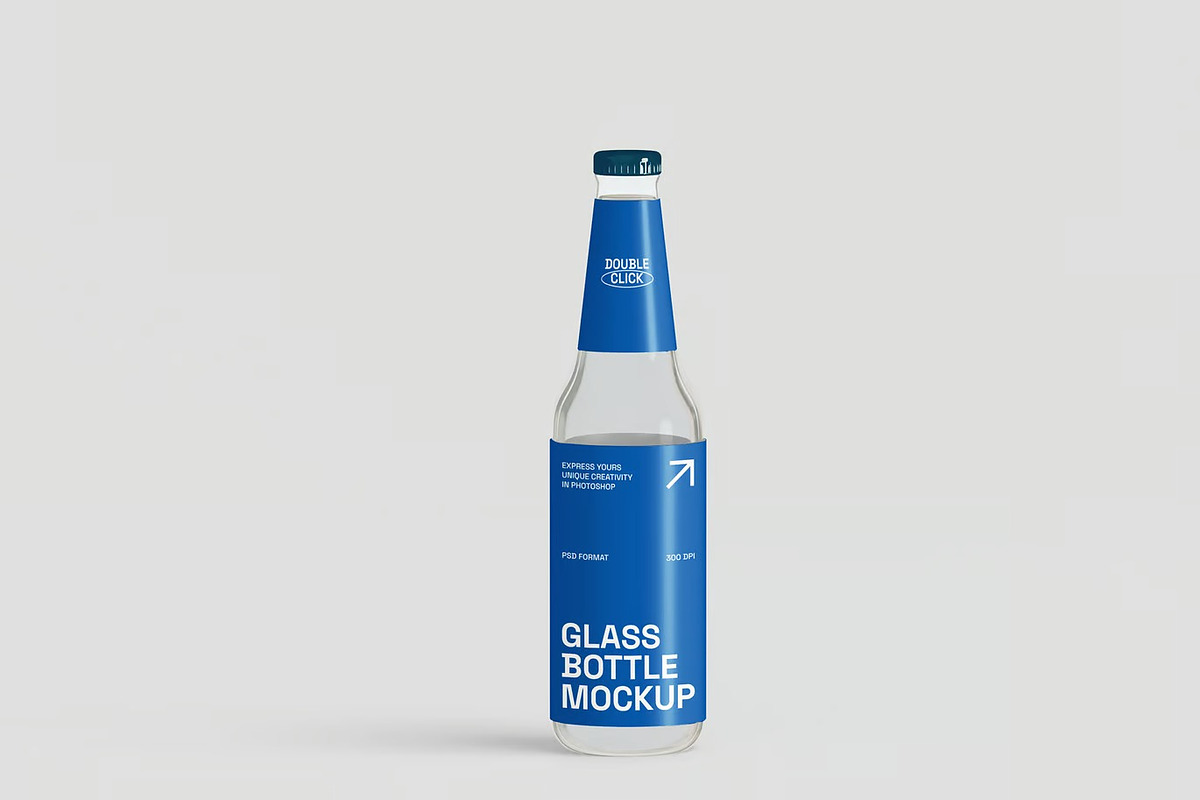Glass Bottle Mockup, a Packaging Mockup by renderstockmarket (Photo 3 of 4)