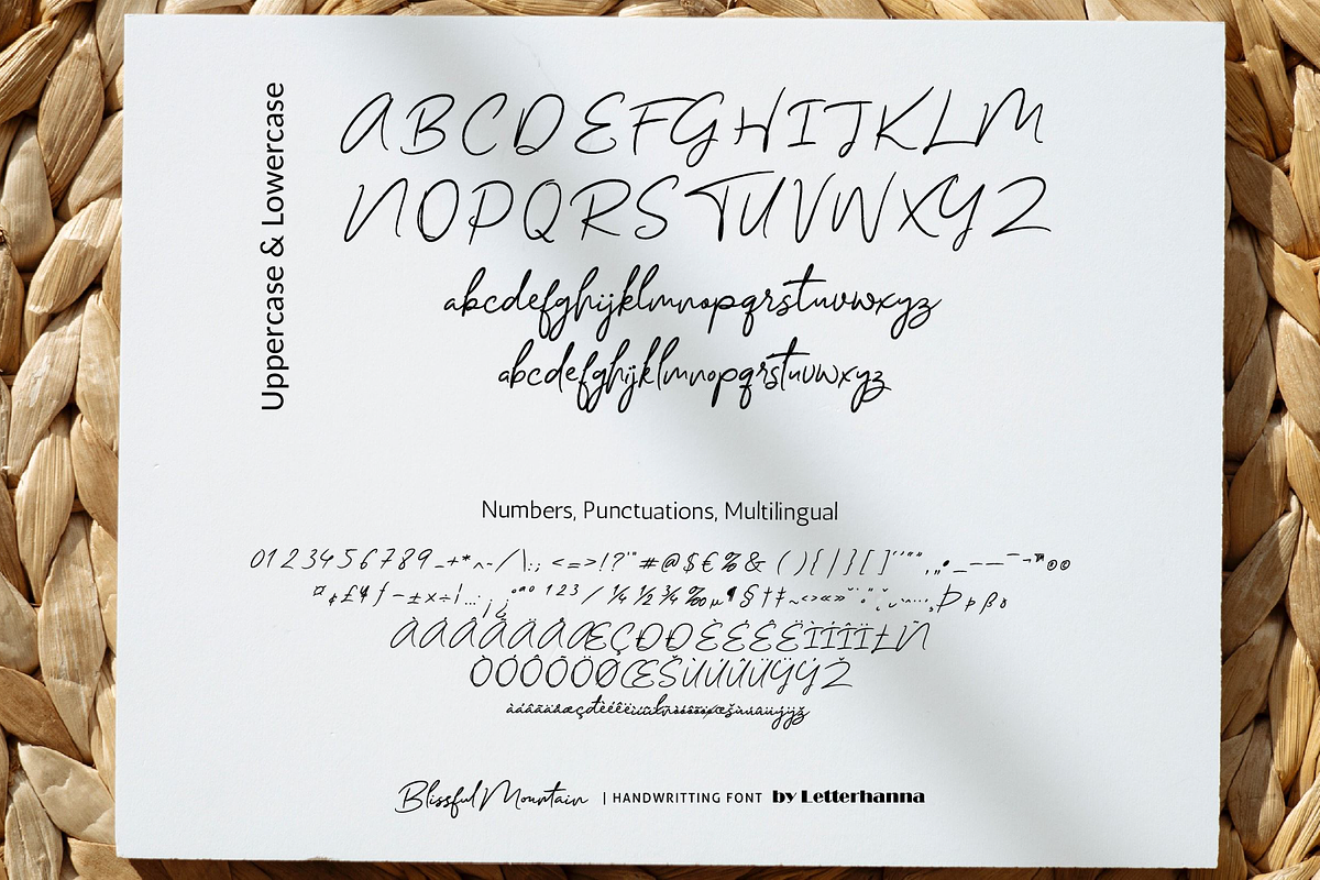 Blissful Mountain, a Handwritten Font by Letterhanna Studio (Photo 11 of 13)