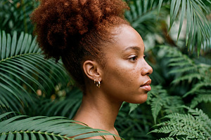 Serene Portrait of Woman in Jungle, a Person Photo by Virgo Studio