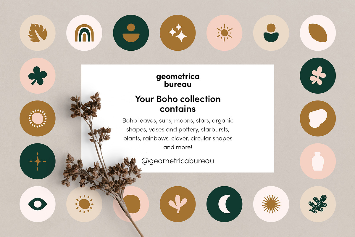 Instagram Highlight Covers Boho Vol1, a Social Media Template by Geometrica Bureau (Photo 4 of 7)