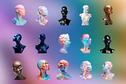 70 PNG Busts - Iridescent & Glossy, an Object Graphic by Graphicdome (Thumbnail 6 of 11)