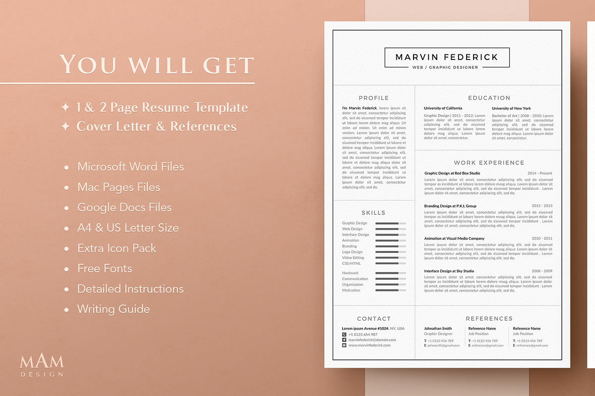 Professional Resume CV Template, a Resume Template by MAM Design (Photo 10 of 10)