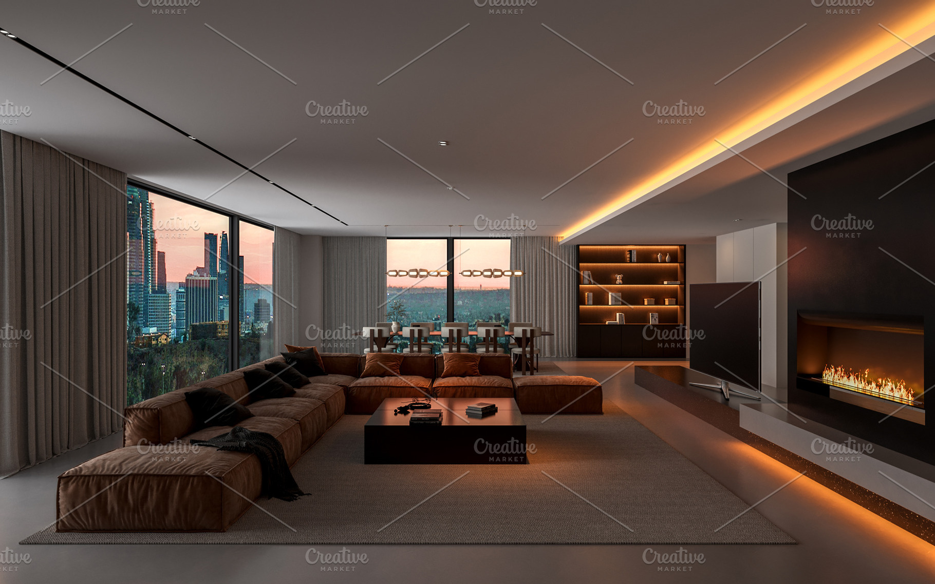 Modern Luxury: Open Concept Interior, an Architecture Photo by Pozitivo
