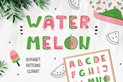 Watermelon alphabet set, an Illustration by AfonshinaArt (Thumbnail 1 of 8)