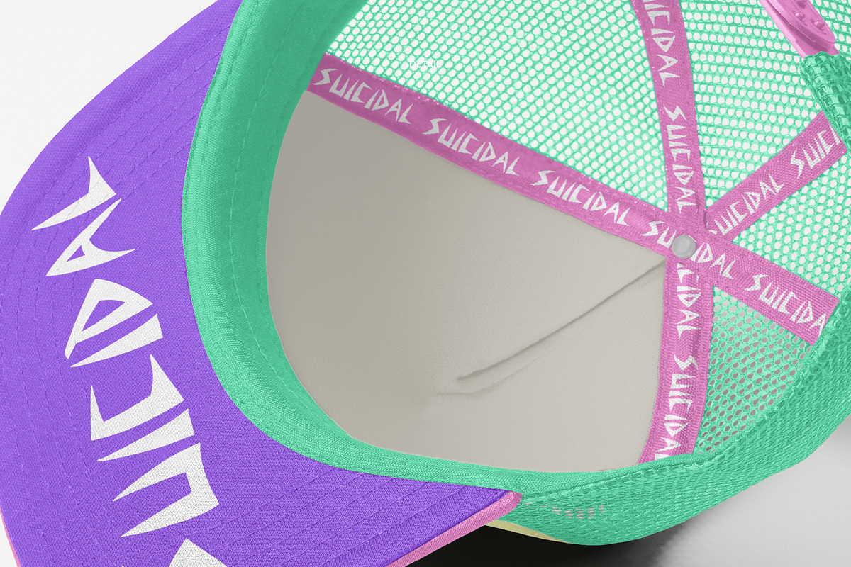Realistic Trucker Hat Mockup, a Hat Mockup by Uncentrifuged Pressure (Photo 17 of 19)