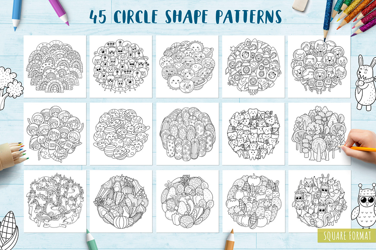 90 Coloring Pages Collection, an Illustration by Gulnara Sabirova (Photo 17 of 22)