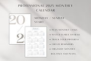2025 Printable Calendar Template, a Stationery Template by BRANDcontent (Thumbnail 2 of 7)