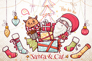 Christmas elements and cards set, an Illustration by Dreaming_Lucy (Thumbnail 1 of 5)